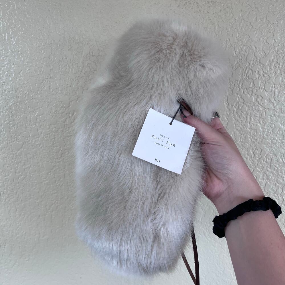 NEW Restoration Hardware Faux Fur Wine Bottle Cover Gift Holiday - Picture 3 of 6